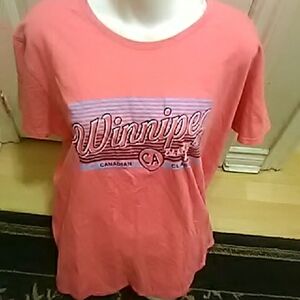 💲4⃣▶▶Coral Winnipeg Graphic Tee 2x